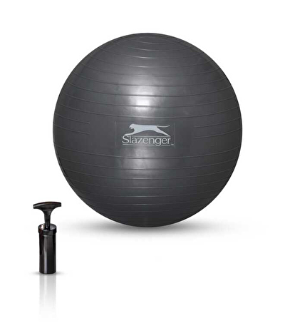 Slazenger Gymball 55 Cm Pilates Topu Pompa Hediyeli Gri