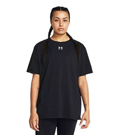 Under Armour Campus Kadın Oversize Kısa Kollu T-Shirt Siyah
