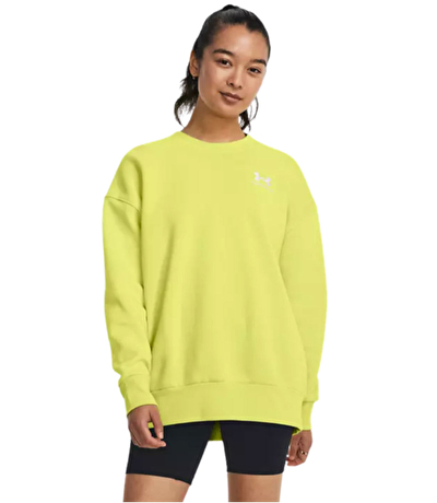 Under Armour Essential Fleece Kadın Oversize Uzun Kollu Sweatshirt Sarı