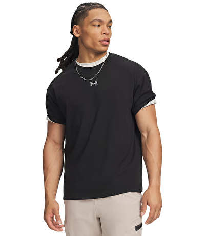 Under Armour Heavyweight Metal Logo Kısa Kollu T-Shirt Siyah