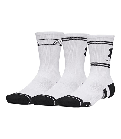 Under Armour Performance Tech Nov 3'lü Paket Çorap Beyaz Siyah