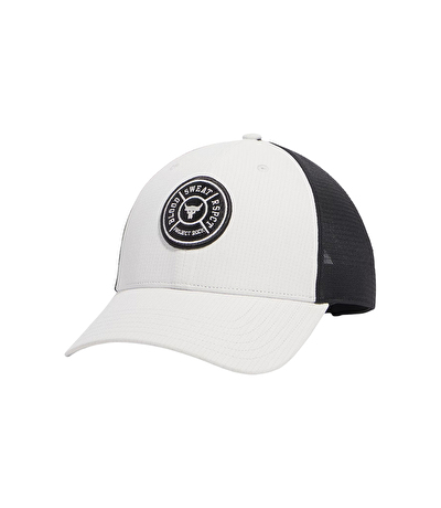 Under Armour Project Rock Trucker Şapka Beyaz Siyah