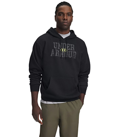 Under Armour Rival Fleece Camo Kapüşonlu Sweatshirt Siyah