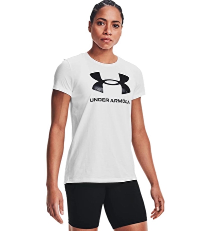 Under Armour Sportstyle Graphic Kadın Kısa Kollu T-Shirt Beyaz Siyah
