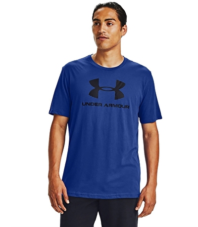 Under Armour Sportstyle Logo T-Shirt Mavi Siyah