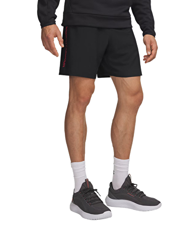 Under Armour Woven Wordmark Şort Siyah Kırmızı
