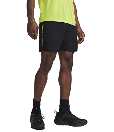 Under Armour Woven Wordmark Şort Siyah Sarı