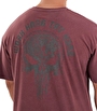 Kingsize Hard Work Antik Yıkamalı Oversize T-Shirt Bordo