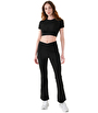 MuscleCloth Aura Cross Flare Pantolon Siyah