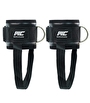 MuscleCloth Deri Padded Ankle Cuff Taban Destekli 2'li Paket Siyah