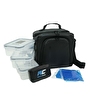 MuscleCloth Elite Termo Çanta Seti Siyah + Paslanmaz Çelik Shaker 739 ml Beyaz
