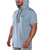 MuscleCloth MC-X Kapüşonlu Kısa Kollu Sweatshirt Açık Mavi