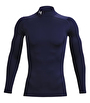 Under Armour ColdGear Compression Mock Uzun Kollu T-Shirt Lacivert