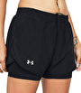 Under Armour Fly By 2 In 1 Kadın Şort Siyah
