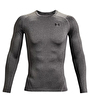 Under Armour HeatGear Compression Uzun Kollu T-Shirt Gri
