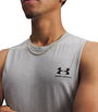 Under Armour Left Chest Cut Off Tank Atlet Gri